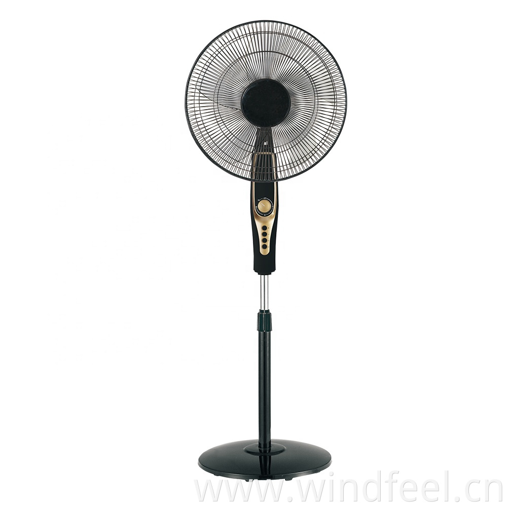 Silent indoor 2.5kg Round base oscillating pedestal electric fan aluminum motor pedestal fans for house